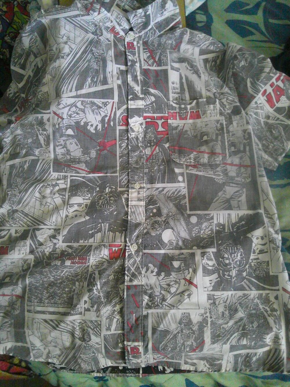 Star Wars Muted Comic Style Mens XL Tuck In Shirt-Good Condition